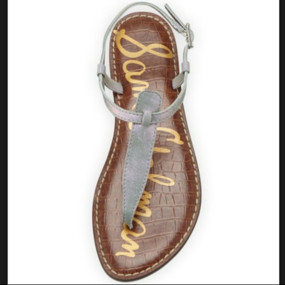 Brand New Sam Edelman Gigi Sandals Iridescent SZ 8.5M (Discontinued Color)